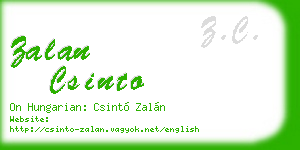 zalan csinto business card